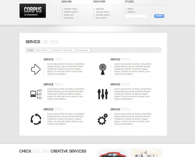 Web Sitesi HTML-CSS Tema CORPUS