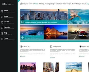 Web Sitesi HTML-CSS Tema METRO