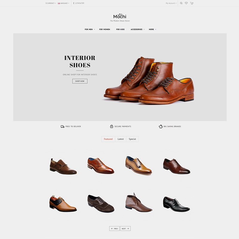 Opencart Ayakkabı Alışveriş Teması Modern