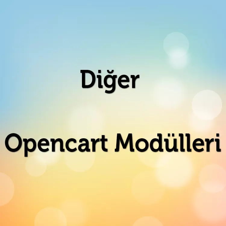 Opencart Modülleri