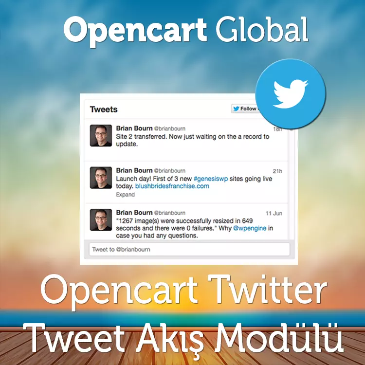 Opencart Twitter Tweet Akış Modülü