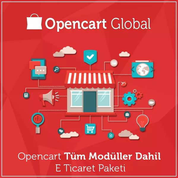 Opencart Tüm Modüller Dahil C2C E Ticaret Paketi